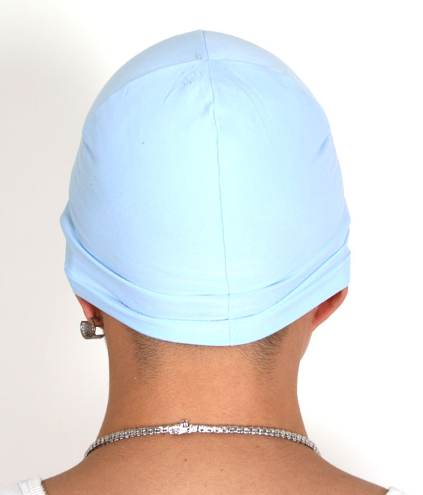 アサシンジーンズ スパンデックスキャップ ドゥーラグ スパンデックス キャップ 【ライトブルー】SPANDEX CAP 水色